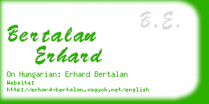 bertalan erhard business card